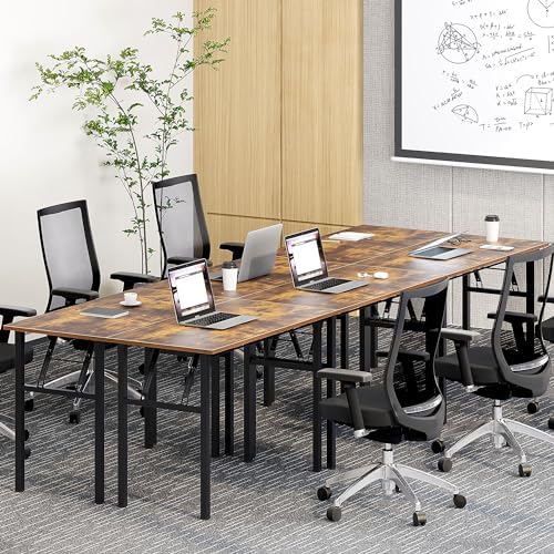 Need Office Computer Desk 47.2x23.6 in Sturdy Folding Laptop Table Retro - Image 5