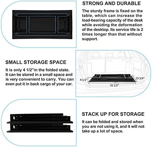 Need Small Computer Desk 31.5 in Folding Home Office Table Black - Image 5