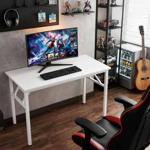 Need Small Computer Desk 31.5 Inch Folding Home Office Table White - Image 2