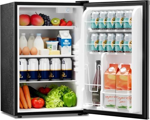 Kismile 4.41Cu Ft Compact Refrigerator Reversible Single Door Mini Fridge by Kismile