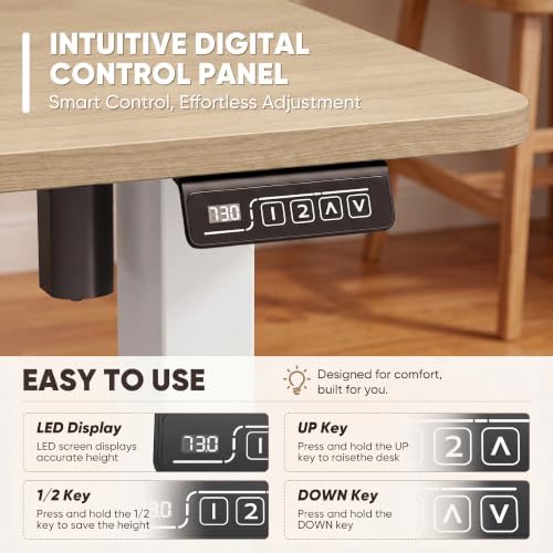 Furmax 48 Inches Electric Height Adjustable Standing Desk Home Office Desk - Image 6