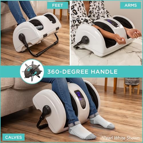 Best Choice Products Shiatsu Foot Massager with Heat for Plantar Fasciitis & Neuropathy, Kneading Foot & Calf Massager with Remote, 360° Adjustable Handle, Rolling & Compression Massage - Navy - Image 2
