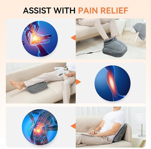 Snailax Shiatsu Foot Massager with Heat, Deep Kneading Foot Warmer, Size 13 - Image 3
