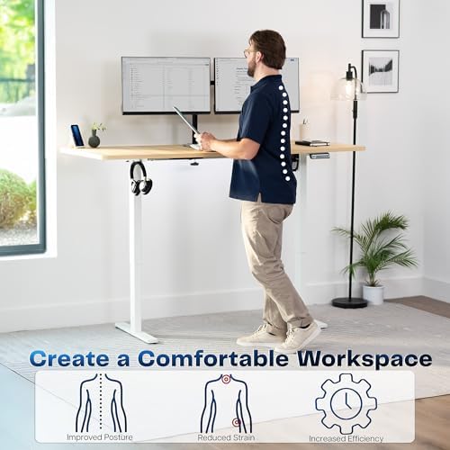 VIVO Light Wood 71 x 30 in Standing Desk, DESK-KIT-1W7C - Image 4