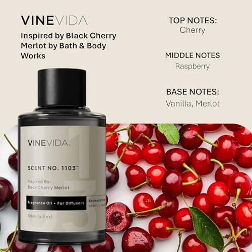 VINEVIDA [4 Fl Oz] Scent NO. 1103 Fragrance Oil for Cold Air Diffusers, Aromatic Notes of Cherry Raspberry Vanila, Essential Oils for Diffuser Oil Refill & Air Freshener Room Spray - Image 2