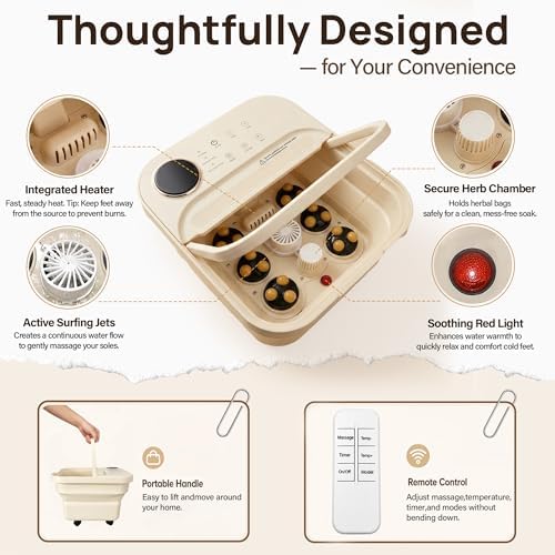 Collapsible Foot Spa Foot Soaking Tub Foot Spa Bath Massager with Heat - Image 2