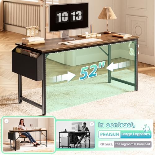 PRAISUN 55'' Computer Desk with Fabric Storage Bag - Image 5