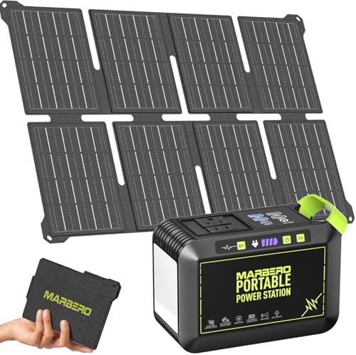 MARBERO Solar Powered Generator 88Wh, 120W Surge with 25W Solar Panel Kit by MARBERO