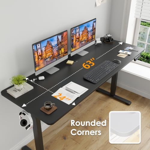 STARY Electric Standing Desk Adjustable Height Sit Stand Home Office Desk with Splice Board - Image 4