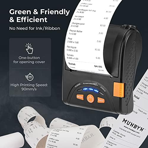 MUNBYN IMP001 Receipt Printer 58mm Mini Wireless POS Thermal - Image 4