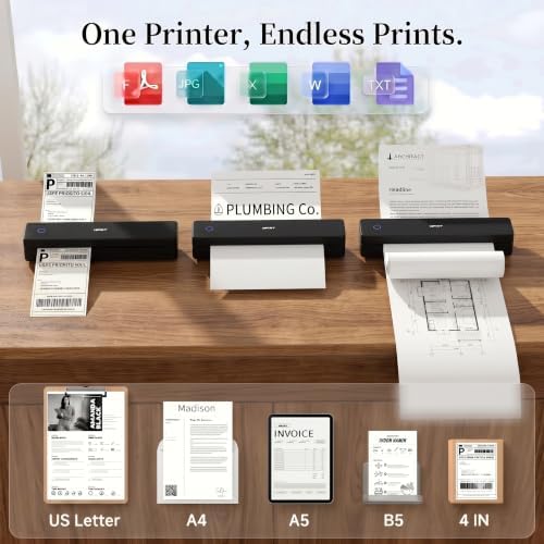 HPRT Inkless Portable Thermal Printer,MT620,203 DPI,8.5 x 11 - Image 3