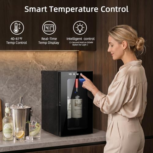 Antarctic Star Wine Cooler, 0.4 Cu. Ft. Portable Mini Wine fridge - Image 4