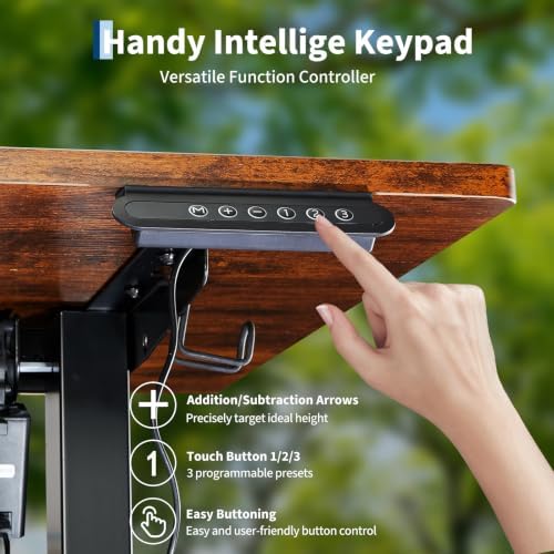 55 x 28Inch Electric Standing Desk, Height Adjustable Computer Desk - Image 5
