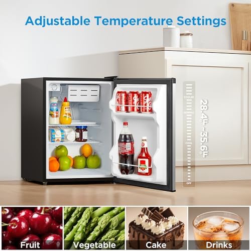 Midea WHS-87LSS1 Refrigerator, 2.4 Cubic Feet, Stainless Steel - Image 3
