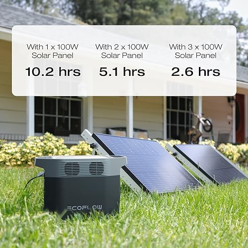 EF ECOFLOW Solar Generators DELTA 2 with 2x100W Solar Panels, 1024Wh 1800W - Image 2