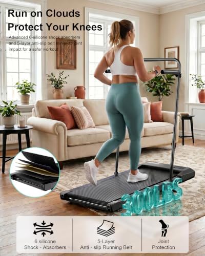 Superun Walking Pad with 6% Incline, 2.5HP Treadmill, 0.6-3.8 MPH, 300 lbs - Image 5