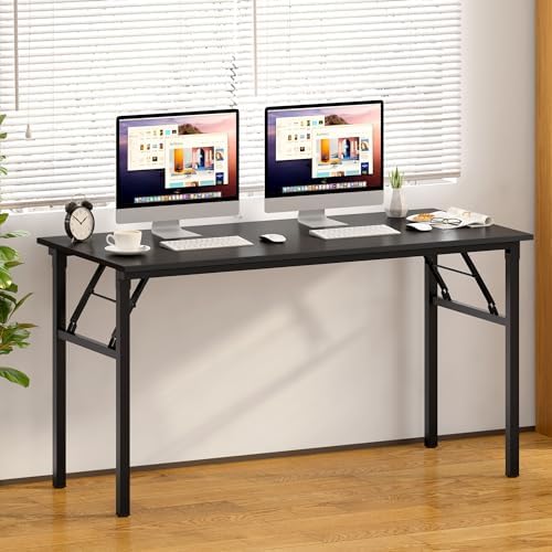 Need Office Computer Desk 60 Inch Sturdy Folding Laptop Table Black - Image 2