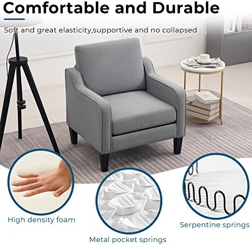 VINGLI Accent Chairs Set of 2, Modern Traditional Armchair for Living Room - Image 3