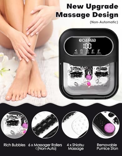 OOAMBB Collapsible Foot Spa Bath with Remote Control,Heat,Bubble,Timer - Image 3