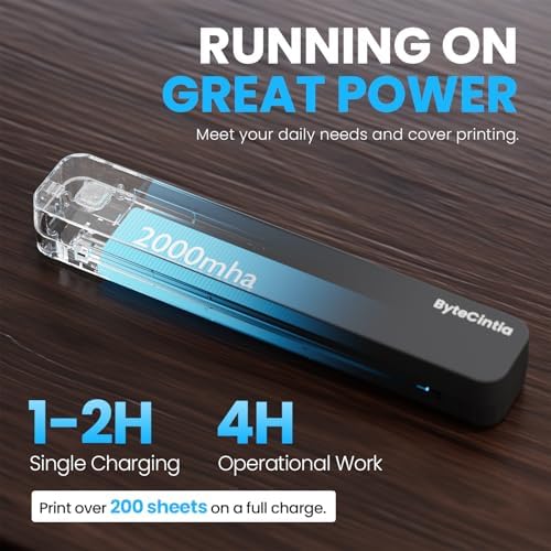 C80 Portable Printers Wireless for Travel, Inkless, Black - Image 5