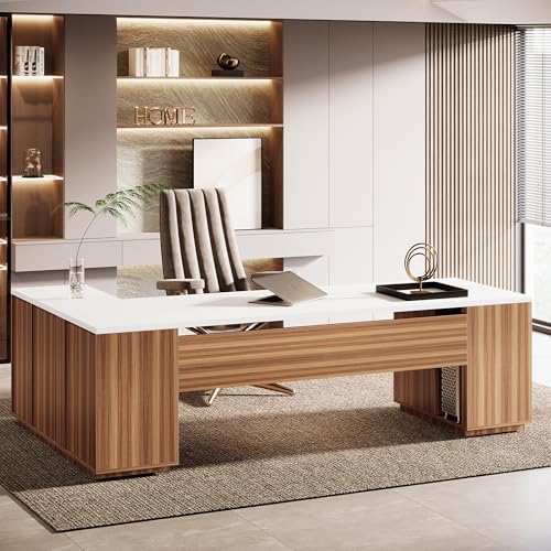 Tribesigns 86" L-Shaped Executive Office Desk, Extra Large Home Office Desk by Tribesigns
