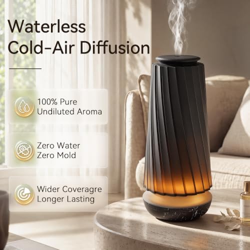Waterless Essential Oil Diffuser for Home, Cold Air Scent Machine with Ambient LED Light, Smart App Control, Includes 100ml Oil - Image 2