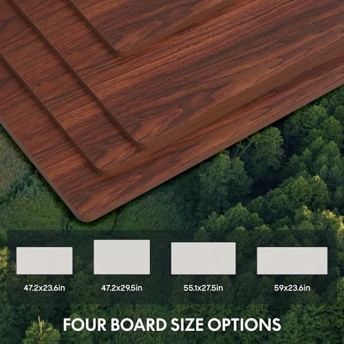 FLEXISPOT E6 Essential 3 Stages Dual Motor Electric Standing Desk 48x24 Inch Whole-Piece Board Height Adjustable Desk Electric Sit Stand Desk(White Frame + Mahogany Desktop, 2 Packages) - Image 5