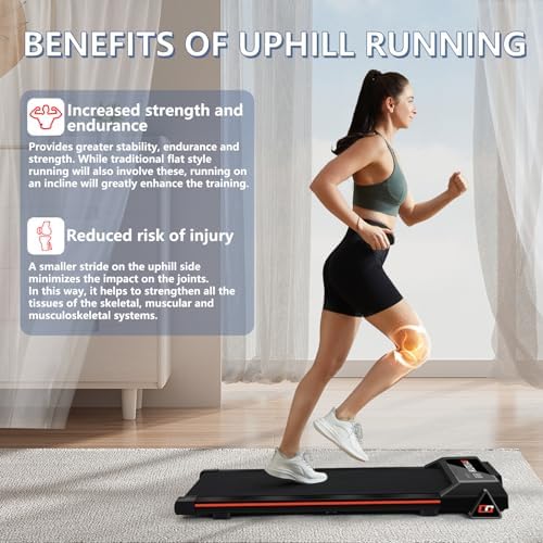GOYOUTH 2.25HP Walking Pad, Quiet Under Desk Treadmill for Office, 300 LBS - Image 2