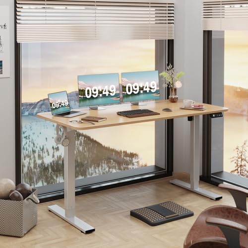 Furmax 55 Inches Electric Height Adjustable Standing Desk Home Office Desk - Image 5