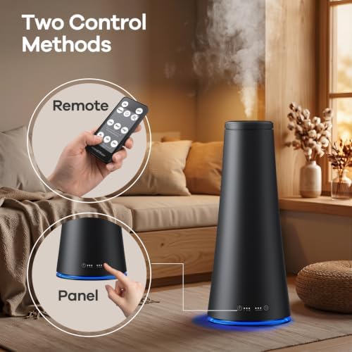 Scent Diffuser Starter Kit, Hotel Diffuser with 6 Essential Oils, Waterless Essential Oil Diffuser Large Room Up to 2000 Sq.Ft, Air Diffusers for Home and Office, Cold Air Aromatherapy Diffuser(Black) - Image 5