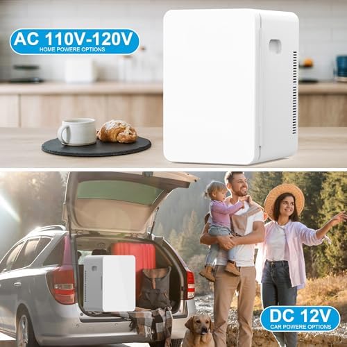 advwin 22L Mini Fridge for Bedroom, 30 Cans Portable Cooler & Warmer Compact Refrigerators with AC/DC Power for Skin Care, Beverage, Cosmetics, Food, Drinks, Office Desk Dorm Room - Image 5