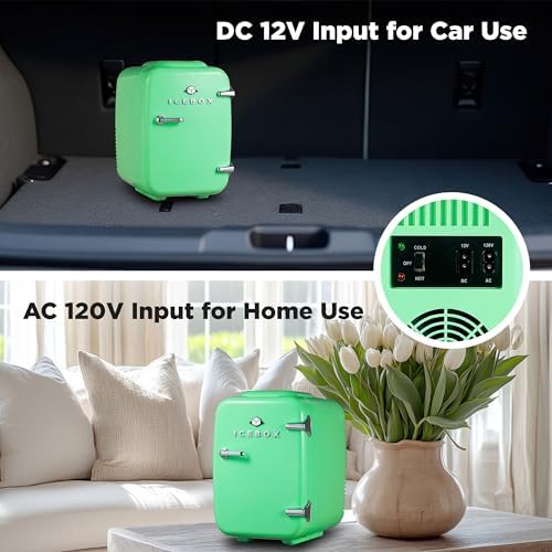 IceBox 4-Liter Mini Fridge Cooler/Warmer, IBMF4MNT, Mint Green - Image 5