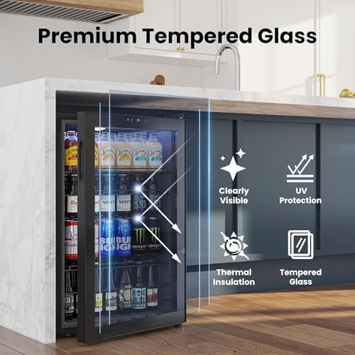Yeego Beverage Refrigerator Drink Cooler, 155 Cans Mini Fridge - Image 5