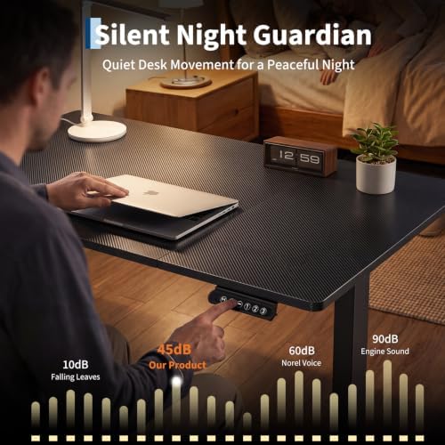 55 x 28Inch Electric Standing Desk, Height Adjustable Computer Desk - Image 3