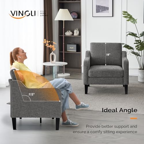 VINGLI Accent Chairs Set of 2, Modern Traditional Armchair for Living Room - Image 4