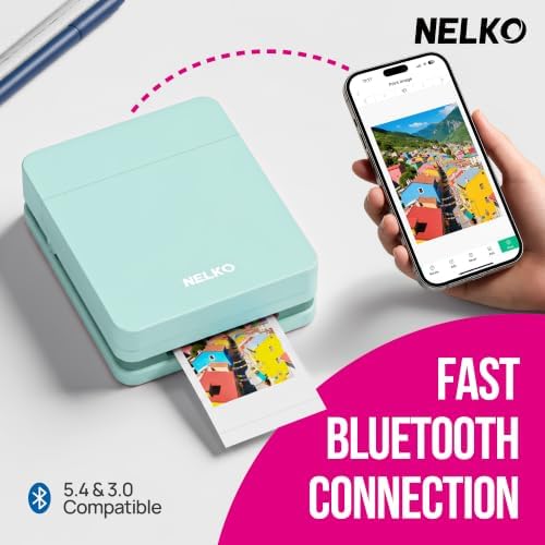 Nelko PP01 Photo Printer, 2x3 Portable Mini Printer with 100 Sheets, Green - Image 5