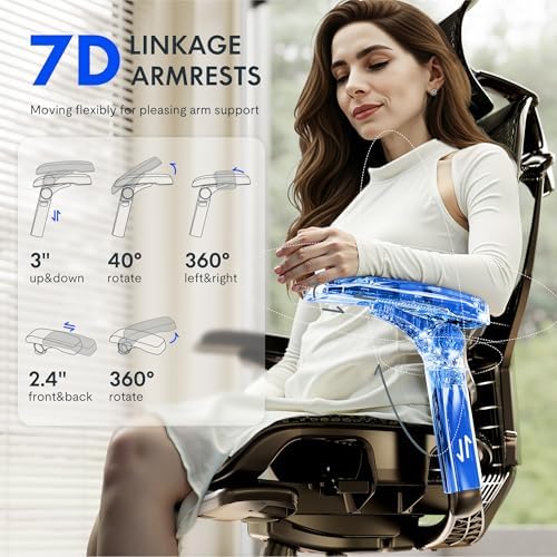 FLEXISPOT ErgoX PRO Premium Ergonomic Office Chair Soft Black - Image 4