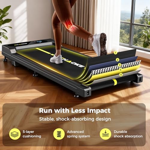Walking Pad Treadmill for Home, Built-in Speaker, 6.2MPH Under Desk Walking Pad with 10% Incline, 2.75HP Portable Walking Pad with APP, 330LBS Capacity, Remote Control, 12 HIIT Programs - Image 5
