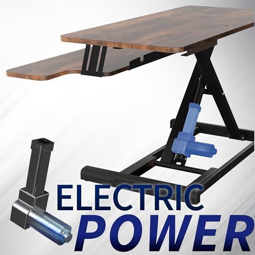 VIVO Vintage Brown 36 inch Electric Desk Converter, DESK-VE36N - Image 4