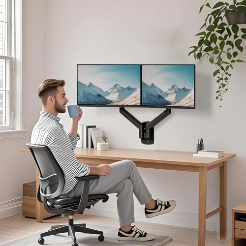 WALI Dual Monitor Wall Mount for 17-32 inch Screens, up to 22 lbs per Arm - Image 6