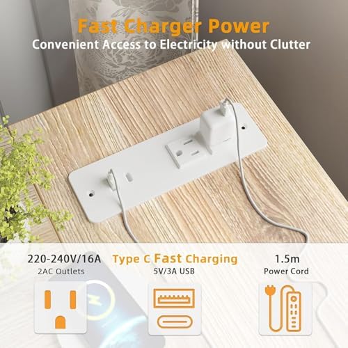 TIQLAB L Shaped Computer Desk with Power Outlets, 47 Inch Small Corner Desk with Reversible Shelves, Gaming Desk Computer Table Study Writing Table for Home Office Bedroom Small Space, Maple - Image 4