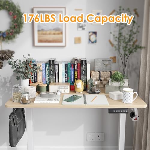 STARY Electric Standing Desk Adjustable Height Sit Stand Home Office Desk with Splice Board - Image 2