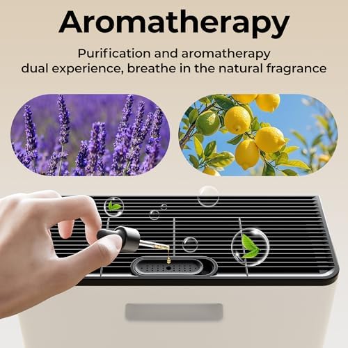 Air Purifiers for Home Pets Up to 2200Ft² Pre-Filter Washable, Ivory - Image 6