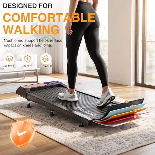 2.5HP Walking Mat with Incline pad,Under Desk Treadmill, Walking Running Pad with Remote,3 in 1 Low Noise Small Mini Portable Treadmill with Led Screen,Compact Treadmills for Home Office - Image 6