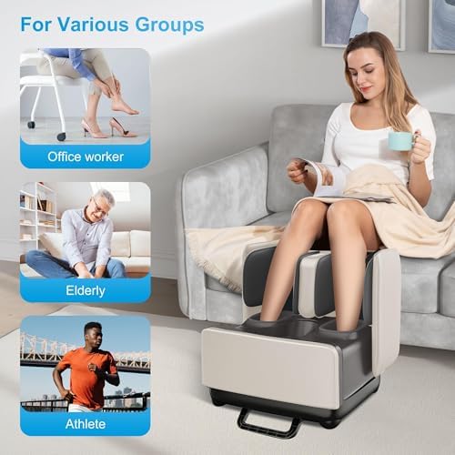 COMFIER 2-in-1 Shiatsu Foot Massager&Foot Rest,Foot and Calf Massager with APP Control,Heated Feet Massager for Foot Pain Relief,Gifts for Men Women - Image 5
