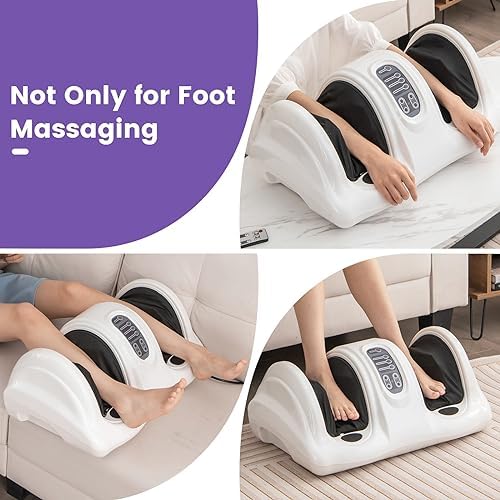 Giantex Shiatsu Foot Massager Machine for Feet, Leg Calf Ankle, Relieve Pain, Spa Gift Deep Kneading Rolling Massage, Electric Shiatsu Feet Massager w/Remote, 4 Modes, White - Image 6