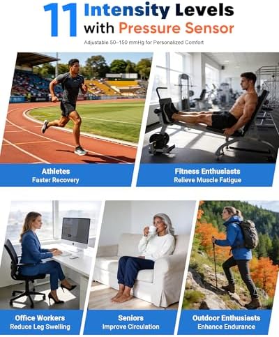 Air Compression Leg Massager with Heat for Circulation, Pain Relief - Image 4
