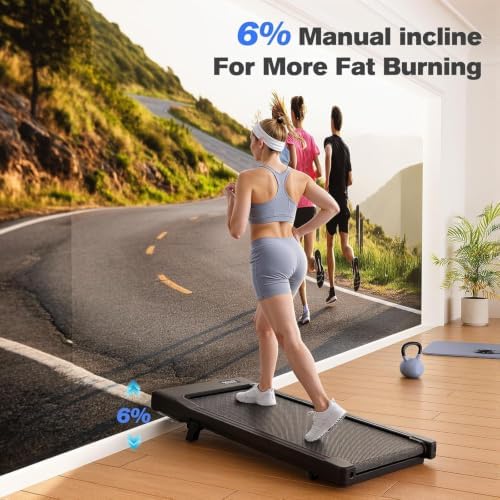 MJWW Walking Pad, Auto Incline, 3.0HP, 300lb, Under-Desk, Remote LED - Image 2
