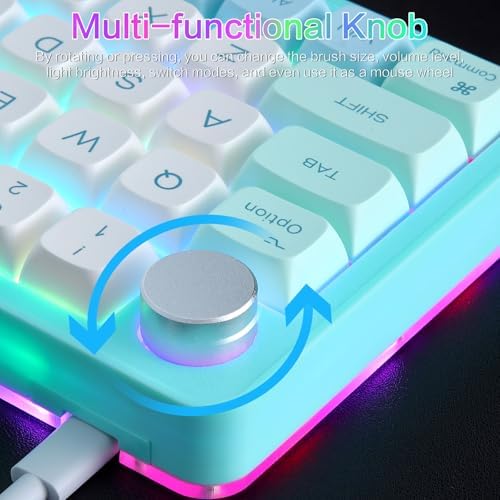 Koolertron One-Handed Mechanical Keyboard, 39 Macro Keys(39 Keyboard Blue) - Image 4