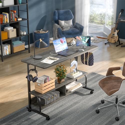 Armocity 47" Rolling Standing Desk with Charging Station for Couch Bed - Image 2